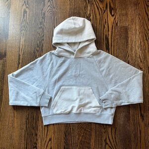 Aerie Cropped Gray Hoodie (XS)